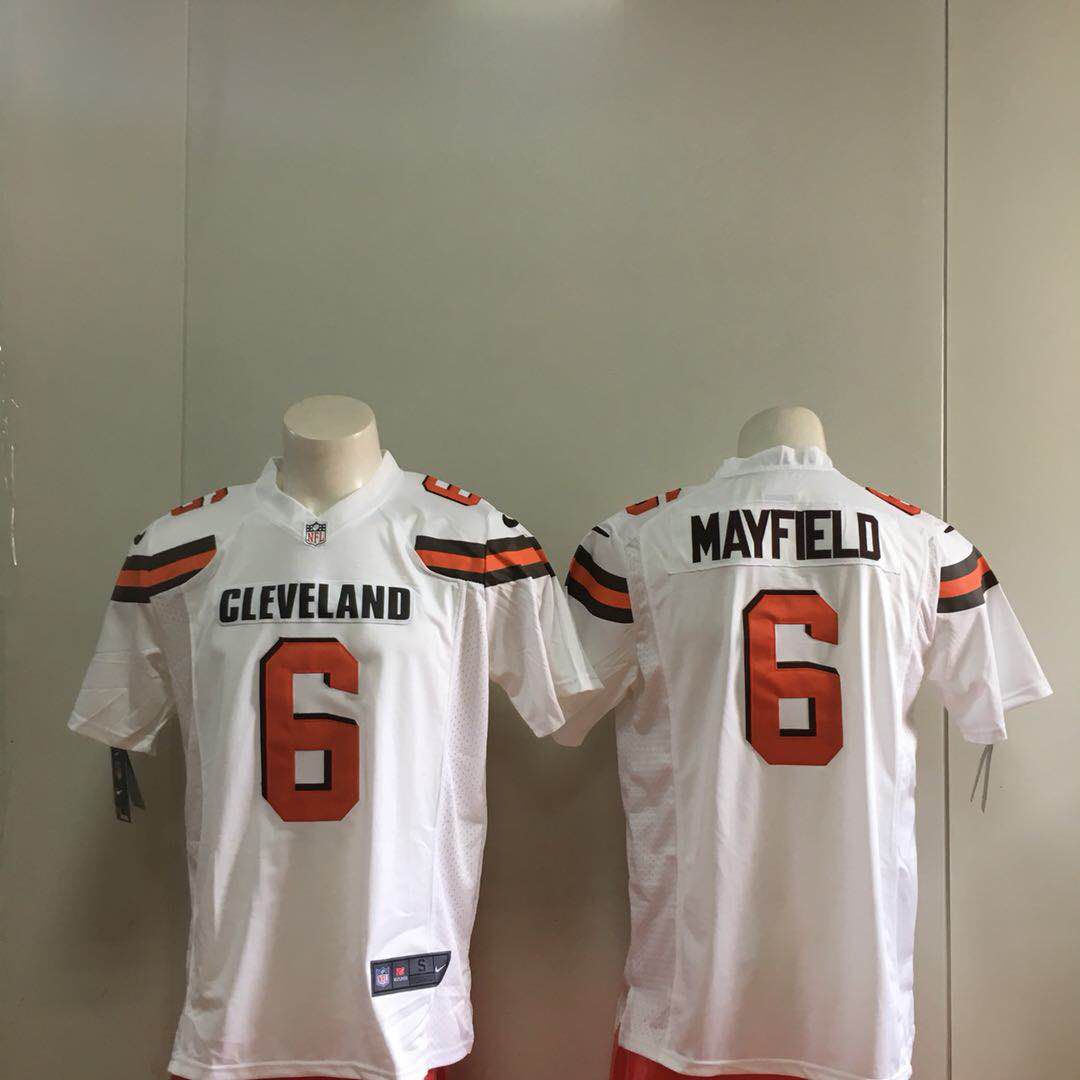 Men Cleveland Browns #6 Mayfield White Game Nike NFL Jerseys->washington redskins->NFL Jersey